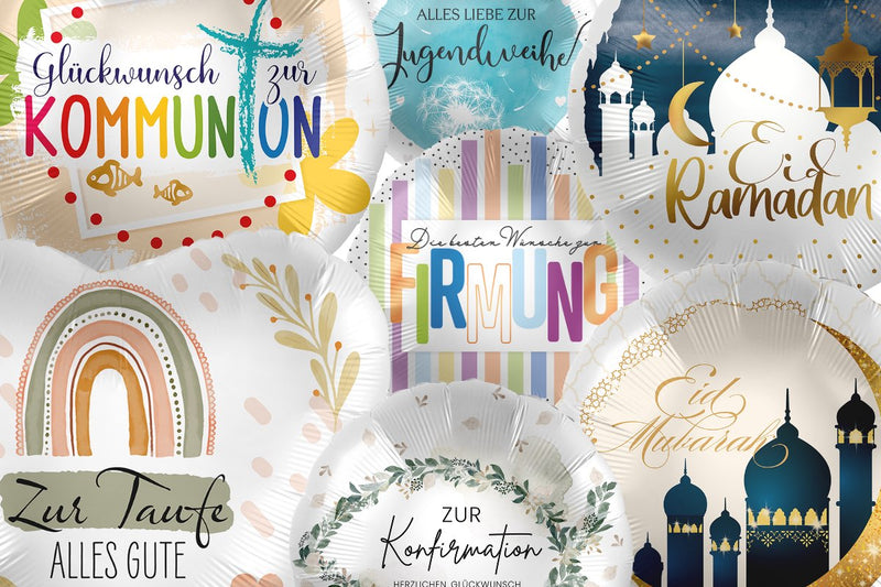 Religiöse Anlässe – Ballons & Dekoration für Kommunion, Taufe & mehr | HeyBalloon